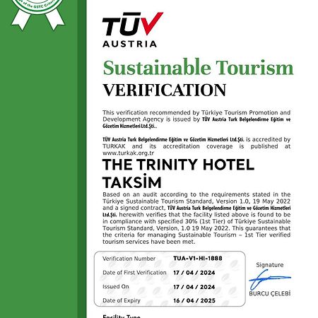 The Trinity Hotel Taksim - Special Category Istanbul Exterior photo